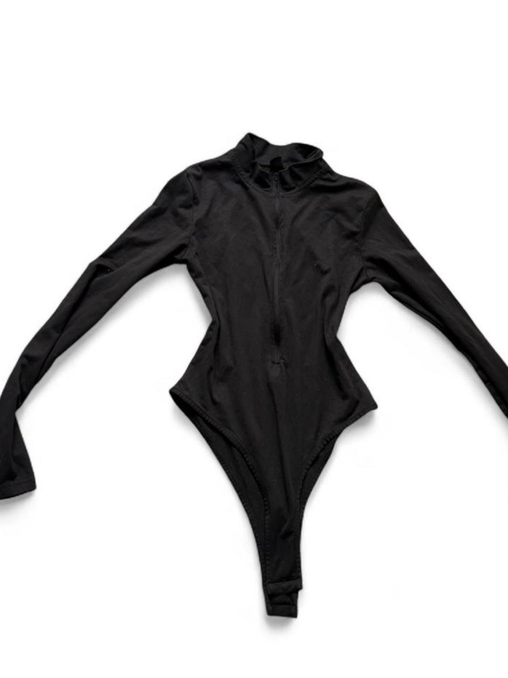 Black Long Sleeve Mock Neck Bodysuit